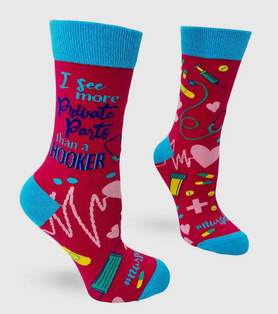 I See More Private Parts Than A Hooker Women's Crew Socks