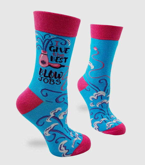 I Give the Best Blow Jobs Women's Crew Socks