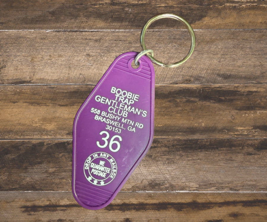 Motel Key Fob - Boobie Trap Gentleman's Club