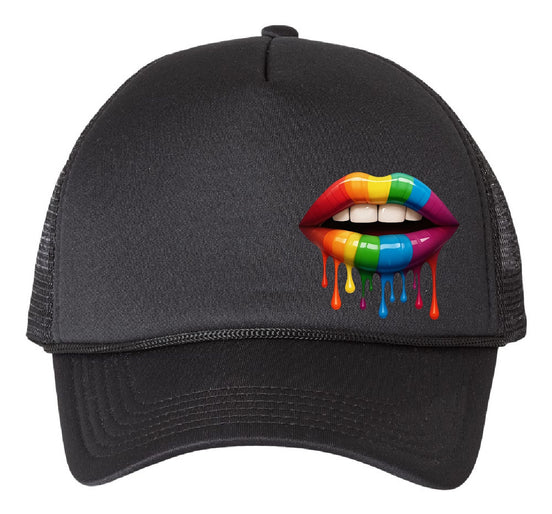 Rainbow Lips Trucker Hat