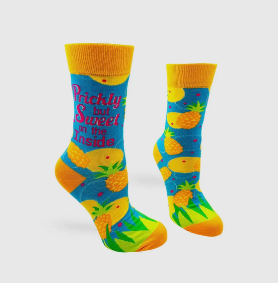 Prickly, But Sweet On the Inside Women's Pineapple Crew Sock