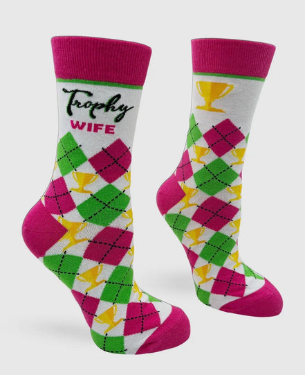 Trophy Wife Ladies' Novelty Crew Socks