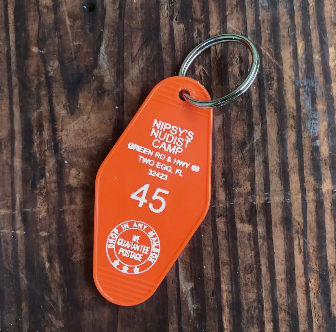 Motel Key Fob - Nipsy's Nudist Camp