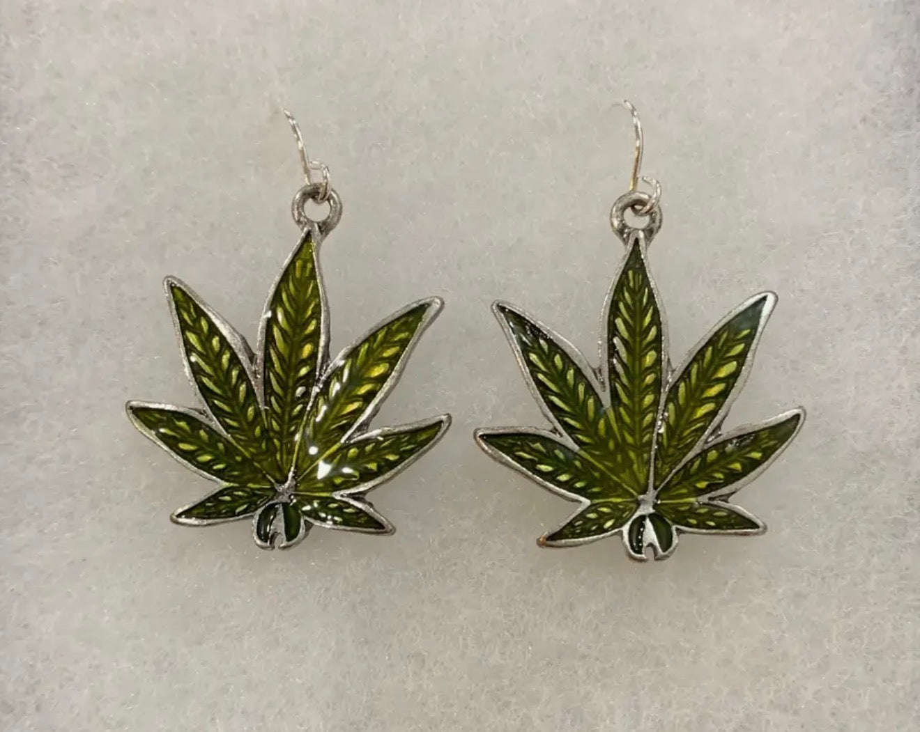 Marijuana Weed, Hemp Leaf Cannabis Leaf 420 Earrings