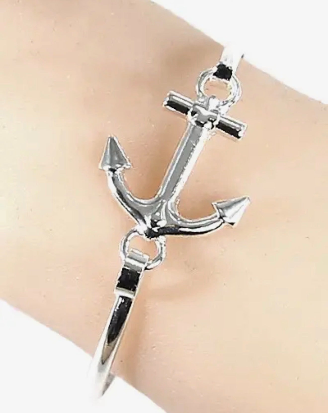 Silver Anchor Casting Brass Bangle Metal Bracelet