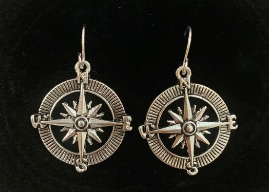 Eight Point Compass Protection Earrings