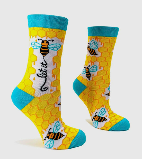 Let It Bee Ladies' Novelty Crew Socks